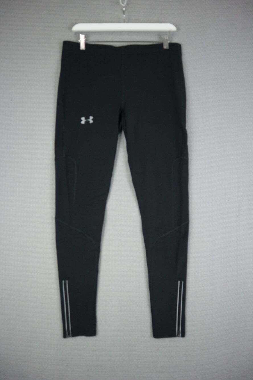 Under Armour HeatGear Compression Leggings Black Large Athletic Running Pants